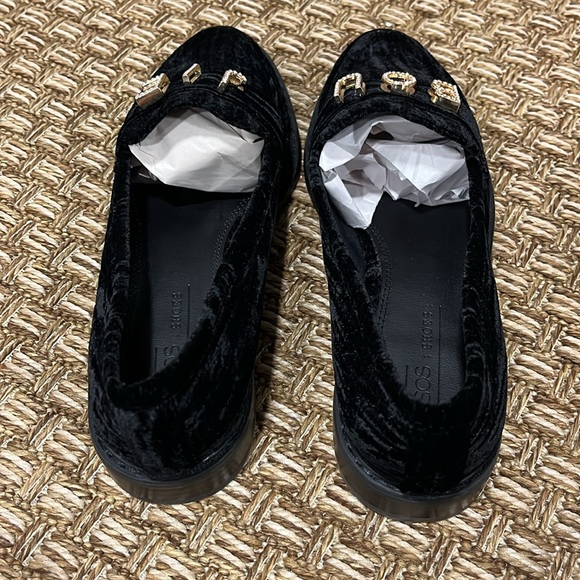 ASOS shoes, black velvet loafers, unisex, like new. - Picture 5 of 9